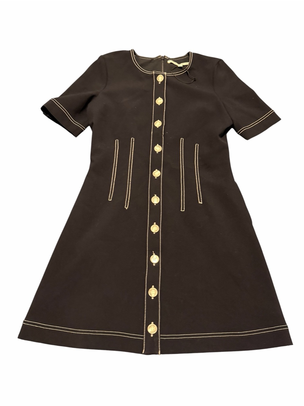 Veronica Beard Navy Dress with Cream Contrast Stitching midi dress,sz6, pre-owne - Picture 10 of 14